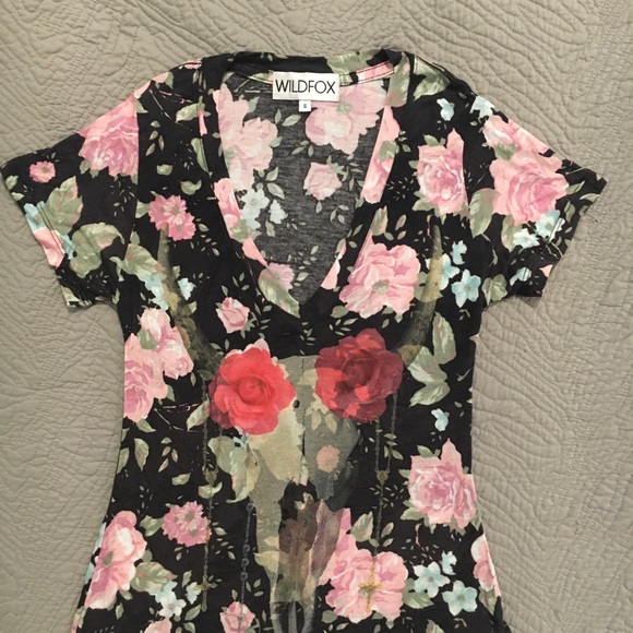 • wildfox desert rose soft classic v-neck • - Picture 6 of 9